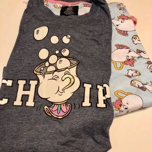 Women's Chip Pajamas Disney Beauty And The Beast